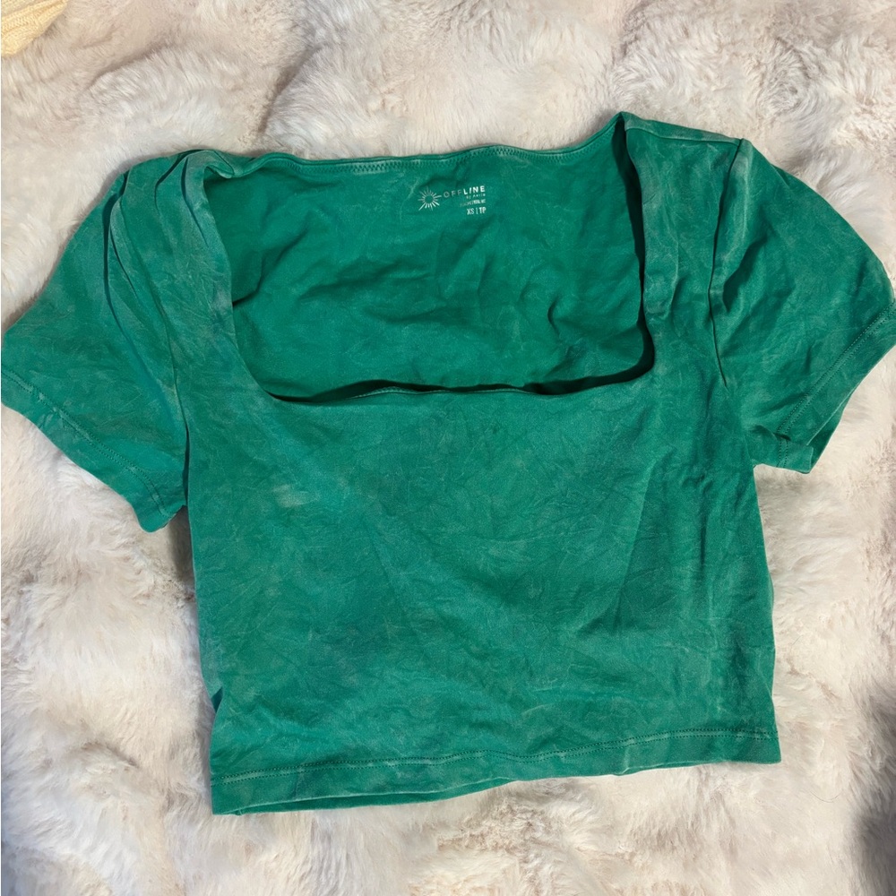Aerie Square Neck Crop Top